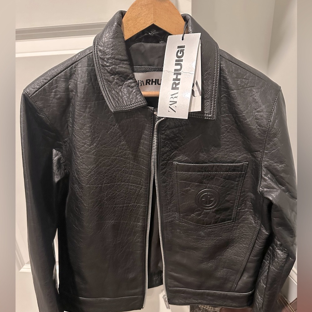 Cropped Leather Jacket x Rhuigi Limited edition